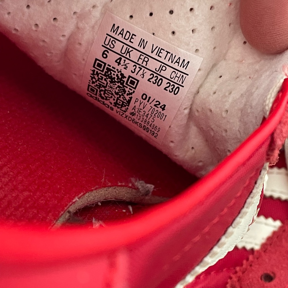 Adidas Women's Red SL 72 OG Sneakers US Size 6 Originals Tennis Shoes Trainers - Picture 5 of 8
